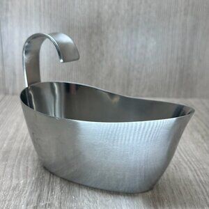 VTG Gense Sweden Scandinavian Sauce Gravy Boat Stainless Steel 35 c1